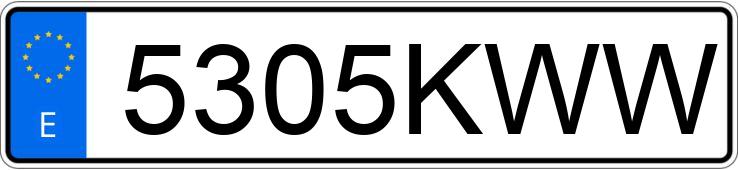 Numer rejestracyjny 5305KWW posiada PORSCHE PANAMERA