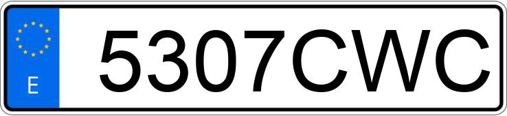 Numer rejestracyjny 5307CWC posiada AUDI A3