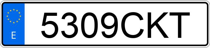 Registreringsnummeret 5309CKT har SEAT IBIZA