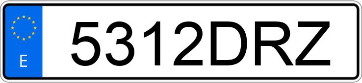 Numer rejestracyjny 5312DRZ posiada HONDA CIVIC