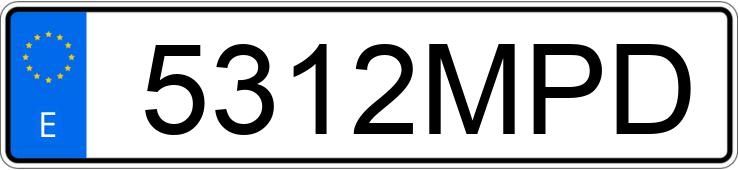 Numer rejestracyjny 5312MPD posiada VOLKSWAGEN TIGUAN