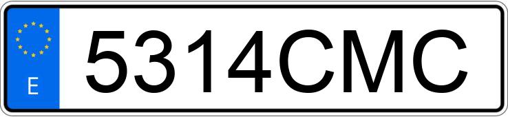 Numer rejestracyjny 5314CMC posiada PEUGEOT 206