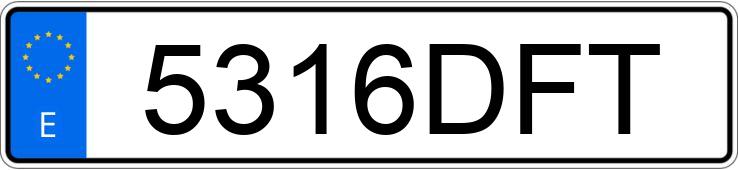 Die Registrierungsnummer 5316DFT hat RENAULT MEGANE