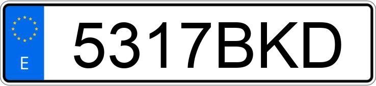 Numer rejestracyjny 5317BKD posiada VOLKSWAGEN GOLF