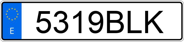 Numer rejestracyjny 5319BLK posiada BMW SERIE 3
