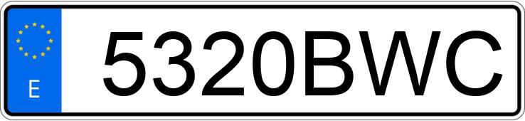 Numer rejestracyjny 5320BWC posiada FIAT SCUDO