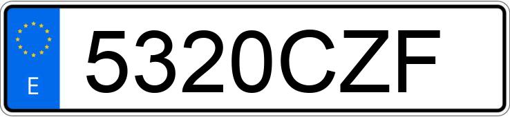 Numer rejestracyjny 5320CZF posiada BMW SERIE 3