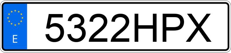 Numer rejestracyjny 5322HPX posiada LAND ROVER RANGE ROVER EVOQUE