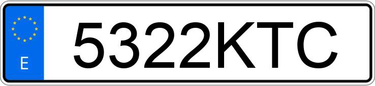 Numer rejestracyjny 5322KTC posiada RENAULT ESPACE