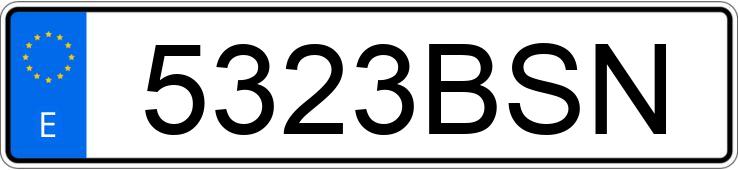 Numer rejestracyjny 5323BSN posiada VOLKSWAGEN GOLF Numer rejestracyjny 5323BSN posiada VOLKSWAGEN GOLF