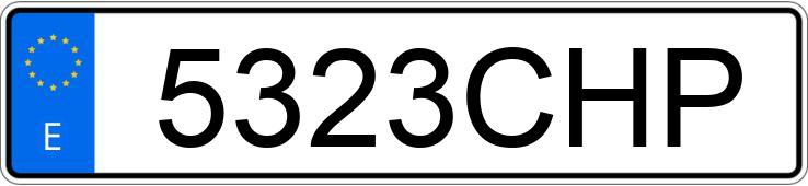 Numer rejestracyjny 5323CHP posiada VOLKSWAGEN GOLF