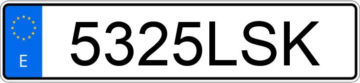 Numer rejestracyjny 5325LSK posiada BMW X4