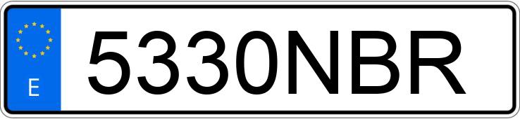 Numer rejestracyjny 5330NBR posiada FORD MUSTANG