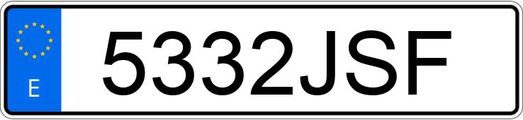 Numer rejestracyjny 5332JSF posiada BMW I3