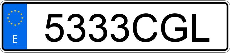 Numer rejestracyjny 5333CGL posiada MERCEDES C (203)