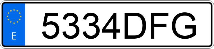 Il numero di registrazione 5334DFG ha AUDI A4 Il numero di registrazione 5334DFG ha AUDI A4