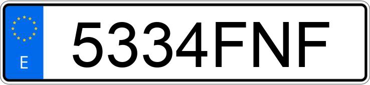 Numer rejestracyjny 5334FNF posiada MERCEDES CLS (219)
