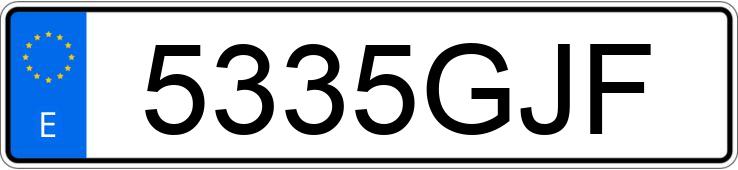 Numer rejestracyjny 5335GJF posiada PEUGEOT PARTNER