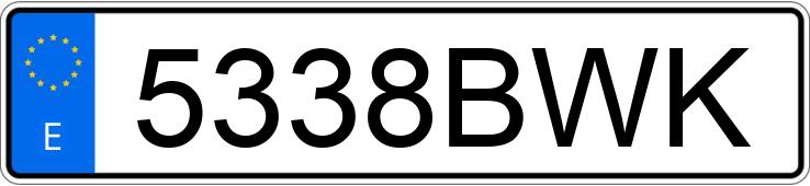 Numer rejestracyjny 5338BWK posiada PEUGEOT 406