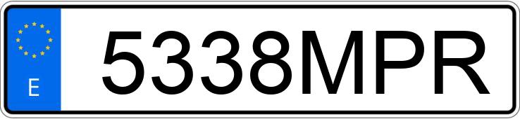 Die Registrierungsnummer 5338MPR hat RENAULT EXPRESS