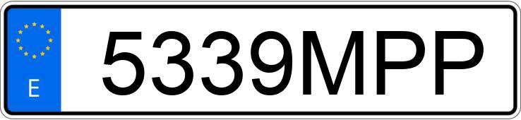 Numer rejestracyjny 5339MPP posiada TOYOTA COROLLA