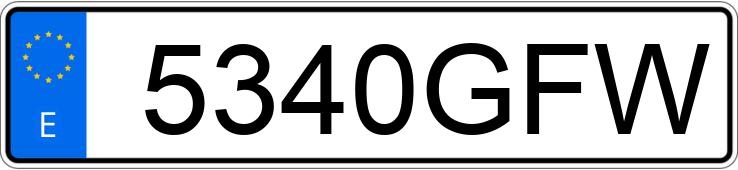 Numer rejestracyjny 5340GFW posiada VOLVO S40