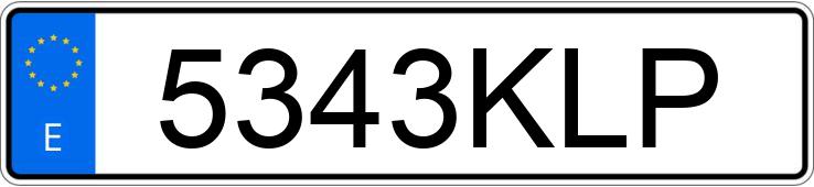 Numer rejestracyjny 5343KLP posiada MERCEDES C (205)