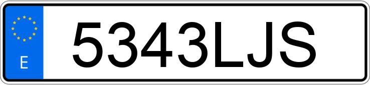 Numer rejestracyjny 5343LJS posiada BMW C