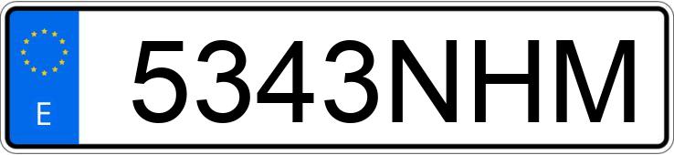 Numer rejestracyjny 5343NHM posiada MERCEDES C (204)