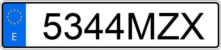 Numer rejestracyjny 5344MZX posiada MERCEDES SPRINTER