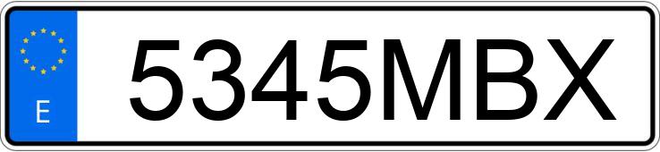 Registreringsnummeret 5345MBX har SKODA KAROQ