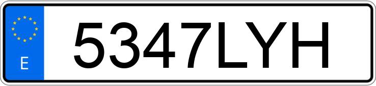 Numer rejestracyjny 5347LYH posiada CHEVROLET-GM CAMARO