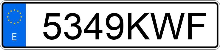 Numer rejestracyjny 5349KWF posiada FORD CUSTOM Numer rejestracyjny 5349KWF posiada FORD CUSTOM