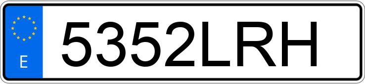 Numer rejestracyjny 5352LRH posiada VOLKSWAGEN GOLF