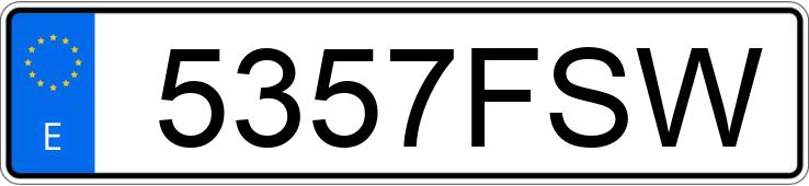 Registreringsnummeret 5357FSW har SEAT LEON Registreringsnummeret 5357FSW har SEAT LEON