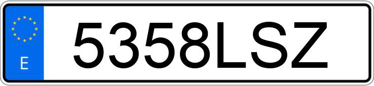 Numer rejestracyjny 5358LSZ posiada BMW SERIE 3