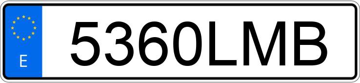 Numer rejestracyjny 5360LMB posiada DFSK 580