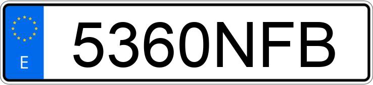 Die Registrierungsnummer 5360NFB hat RENAULT CLIO