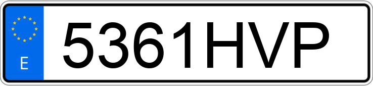 Numer rejestracyjny 5361HVP posiada VOLKSWAGEN PASSAT