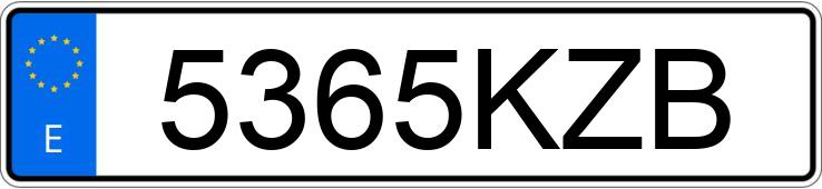 Numer rejestracyjny 5365KZB posiada MERCEDES B (247)