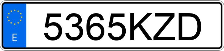 Numer rejestracyjny 5365KZD posiada DACIA DOKKER