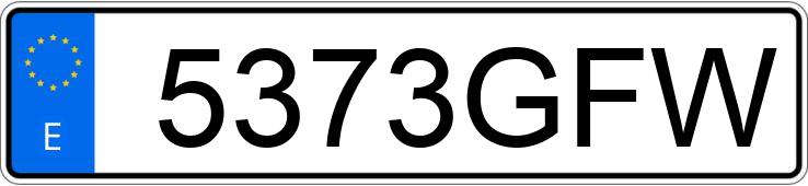 Numer rejestracyjny 5373GFW posiada FORD FIESTA