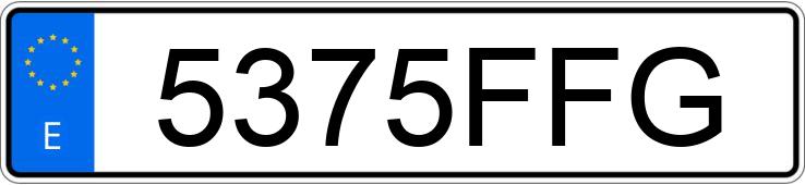 Numer rejestracyjny 5375FFG posiada BMW SERIE 3