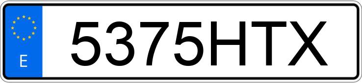 Numer rejestracyjny 5375HTX posiada VOLKSWAGEN TOURAN