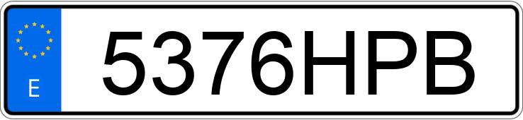 Numer rejestracyjny 5376HPB posiada MERCEDES C (204)
