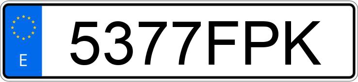 Die Registrierungsnummer 5377FPK hat AUDI A4