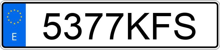 Numer rejestracyjny 5377KFS posiada RENAULT TRAFIC