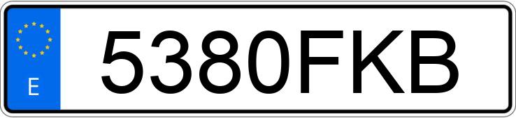 Numer rejestracyjny 5380FKB posiada BMW SERIE 5