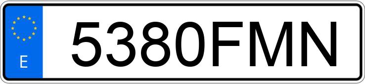 Numer rejestracyjny 5380FMN posiada FORD FIESTA Numer rejestracyjny 5380FMN posiada FORD FIESTA