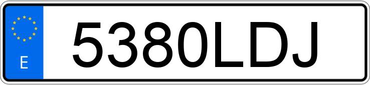 Numer rejestracyjny 5380LDJ posiada VOLKSWAGEN POLO